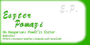 eszter pomazi business card